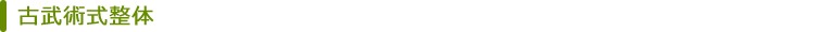古武術式整体